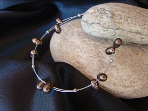 Bracelet c&acirc;ble marron